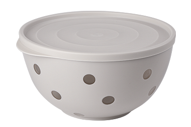 Bicolour salad bowl with lid "Sens" 2 L, platinum